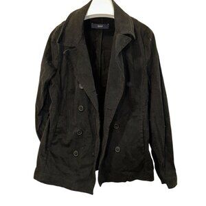 gap navy blue cotton Classic fishermans pea coat jacket S